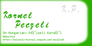 kornel peczeli business card